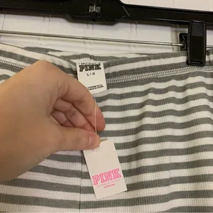 PINK OSU I Only Sleep in Striped Pajama Pants Size Large thumbnail 8