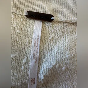 Free People Sweater Found My Friend Pullover Cream White XS thumbnail 5
