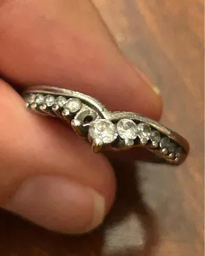 Ring scrap damaged missing stone repair size 4.5 2.95g Silver thumbnail 1