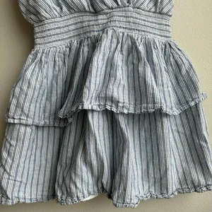 American Eagle Garden Party Ruffle Feminine Romantic Blue White Dress Size Mediu thumbnail 2
