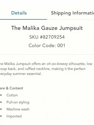 Anthropologie the Malika Gauze Jumpsuit size XS Lagenlook Loungewear thumbnail 6