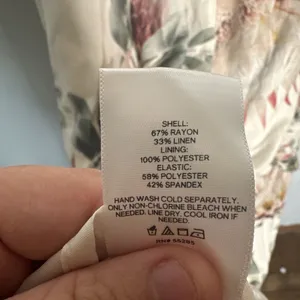 Express NWT Linen Blend Floral Square Neck Smocked Tiered Maxi Dress Large L thumbnail 8
