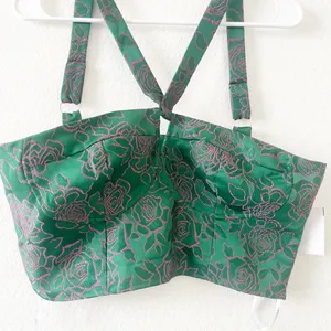 NEW Lulus Pink Green Floral Bustier Crop Blouse Top‎ Size M thumbnail 5