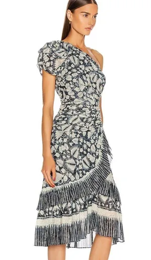 NWOT ulla Johnson Anja one shoulder dress thumbnail 4
