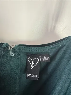 Windsor Emerald Green Velvet Cowl Neck Slip Dress / H18 thumbnail 3
