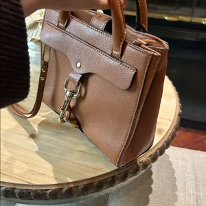Rebecca Minkoff Dog Clip Tote Mini Satchel in Camel Brown thumbnail 11