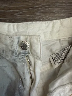 Zara TRF Metallic Silver Painted High Rise Wide Leg Women’s Jeans thumbnail 5