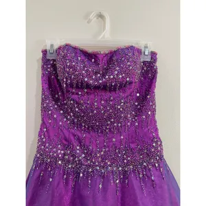Previous Formals Blue‎ Prom Dress A Line Formal Gown Size 4 Princess thumbnail 2