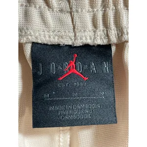 Jordan Womens Beige Black Wide Leg High Rise Workout Athletic Track Pants Size M thumbnail 5
