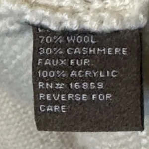 J. McLaughlin Womens Cream Wool Cashmere Faux Fur Trim Cardigan Sweater Small thumbnail 7