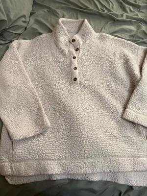 Aerie Sherpa Pullover Cloud XL thumbnail 1