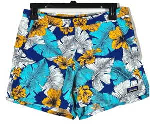 Patagonia Women’s Shorts XS Tropical Floral Blue Nylon Beach Outdoors Baggies thumbnail 2