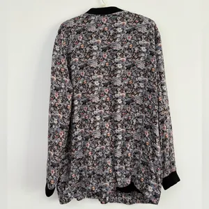 Free People Floral Oversized Bomber Jacket Size Medium thumbnail 5