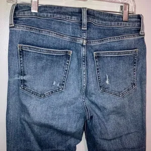 Eunina Nikki High Rise Skinny Cigarette Dark Wash Raw Hem Size 7/28 #200 thumbnail 6