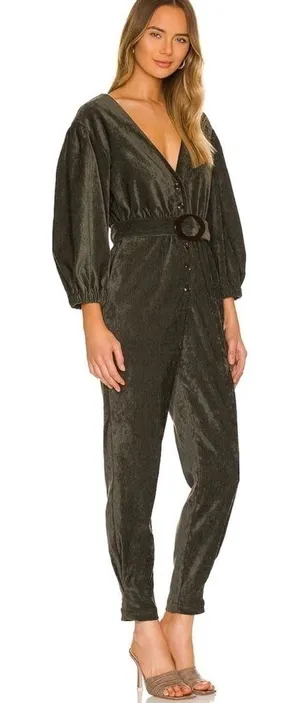 NWT Tularosa Meira Jumpsuit in Olive‎ Green Size Large thumbnail 1