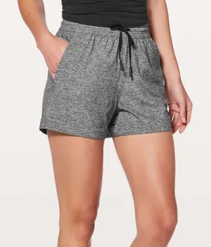 Lululemon Spring Break Away Short 4-way Stretch 3" Heather Lux Multi Black Sz 2 thumbnail 1