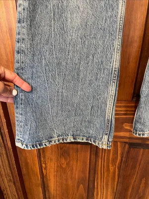 Zara Baggy low slung wide leg Denim Cargo Jeans - Relaxed Fit Size 2 thumbnail 3