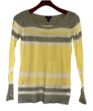 GAP Women’s Lightweight Scoop Neck Striped Sweater thumbnail 1