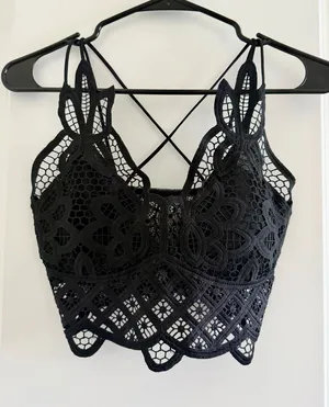 Bralette Crop Top Black thumbnail 1