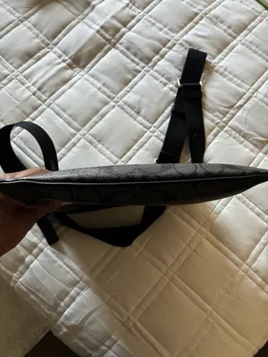 Coach Black and Charcoal Signature Crossbody Bag thumbnail 3