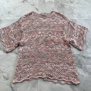 Hooked Up by IOT Size Small S‎ Open Knit Cardigan Sweater Rainbow Color thumbnail 3