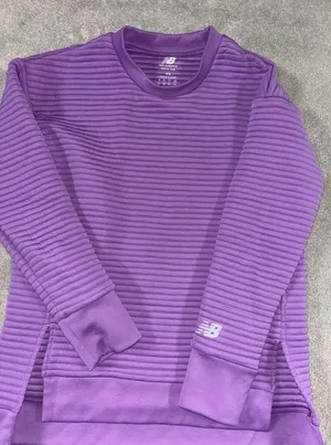 new balance‎ purple ribbed pullover sweatshirt running xs running thumbnail 1
