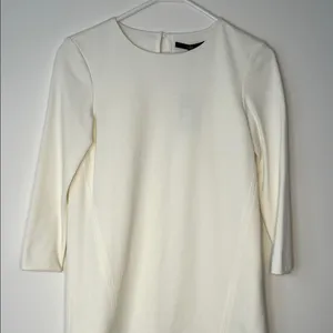NWT Tibi white long sleeve shift mini classy dress thumbnail 3