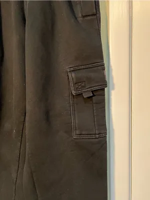 FB County Women's Size Small Heavyweight Baggy‎ Cargo Sweatpants Black Cotton thumbnail 8