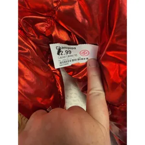 Champion NASA Puffer Jacket Coat‎ Mens Medium Metallic Red Limited Edition thumbnail 10