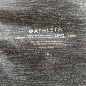Athleta Salutation Stash High Rise 7/8 Legging Sz 2X Heather Gray Hip Pockets thumbnail 9
