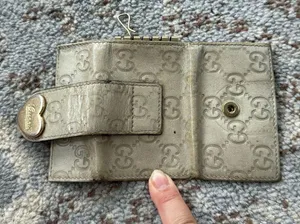 GUCCI Heart Leather Embossed 6 Key Holder Guccissima Beige Gold thumbnail 7
