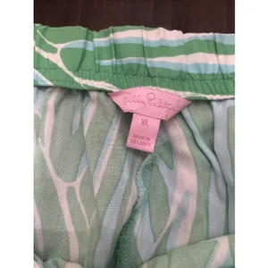 Lilly Pulitzer Cambridge Pullon Palazzo Pants Finders Keepers Blue Green Xl thumbnail 7
