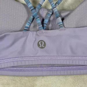 Lululemon Free To Be Bra Lavender Purple Strappy Back Yoga Sport Bra Size 8 thumbnail 2