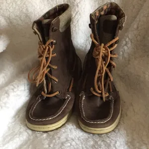Sperry lace up boots/shoes winter shoes sperry ankle booties outdoor sho…​​ thumbnail 4
