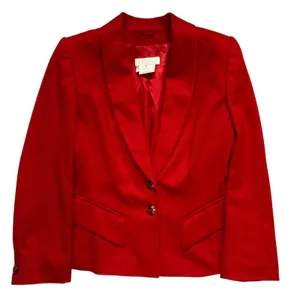 Escada‎ Margaretha Ley VINTAGE Cherry Red Cashmere Blazer Shawl Collar Womens 4 thumbnail 10