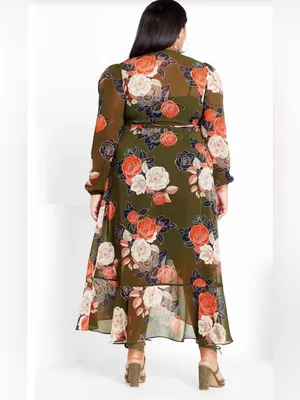 CITY CHIC | Sadie Maxi Dress - military thumbnail 2