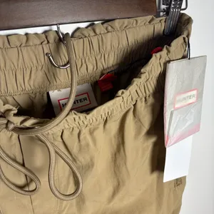 Hunter Nylon Drawstring Cinch Waist Jogger Pants Khaki Medium thumbnail 3