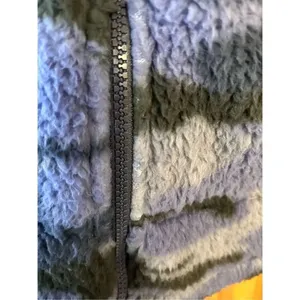 Zenana camo Vest Hooded Hoodie Soft Fuzzy Faux Sherpa Fleece size Small (4488) thumbnail 2