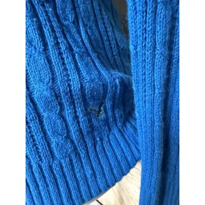 American Eagle Sweater Womens M Blue Cable‎ Knit Babydoll Bella Swan Y2K thumbnail 5