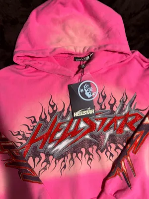 Pink Hellstar Brainwashed without brain hoodie Size M thumbnail 5
