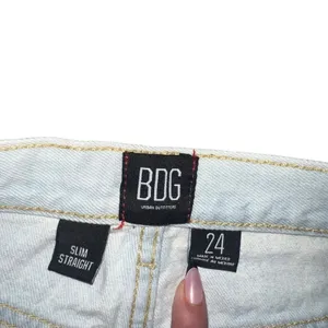 BDG Urban Outfitters‎ Jeans Womens 24 White Slim Straight Raw Hem Frayed thumbnail 5