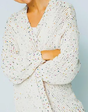 Altar'd State Confetti Open Chenille Cardigan thumbnail 4