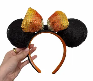 Disney Parks Halloween Candy Corn Minnie Ears With Bow Headband 2019 thumbnail 1