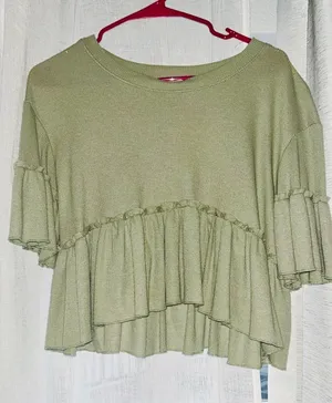 Altar'd State Flowy Green Blouse thumbnail 1