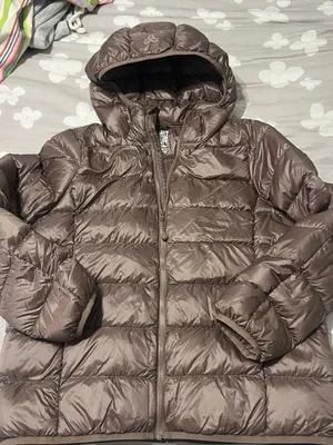 Aritzia Hooded Quilted Puffer Jacket in Taupe Brown thumbnail 1