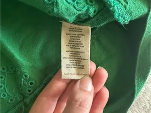 Soft Surroundings Emerald Square-Neck Eyelet Cotton Blouse thumbnail 5