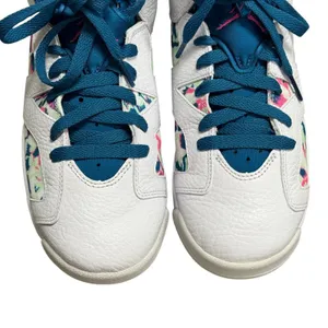 Jordan 6 Retro White Laser Fuchsia Green Abyss Kids 7Y/8.5W thumbnail 9