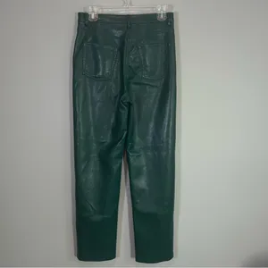 Aritzia Wilfred The Melina Faux Leather Pants in Aventurine Green Women's Size 6 thumbnail 2