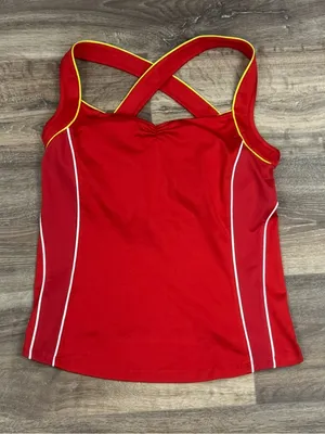 NEW Tail Red Crossback Athletic Tank Top Women’s Medium thumbnail 1