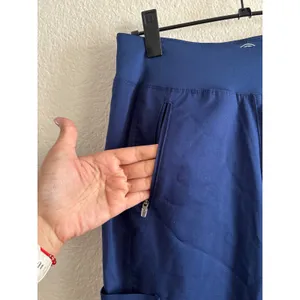 Healing Hands Scrub Joggers XS Purple Label Tara Navy Blue Yoga Waistband 9233 thumbnail 3